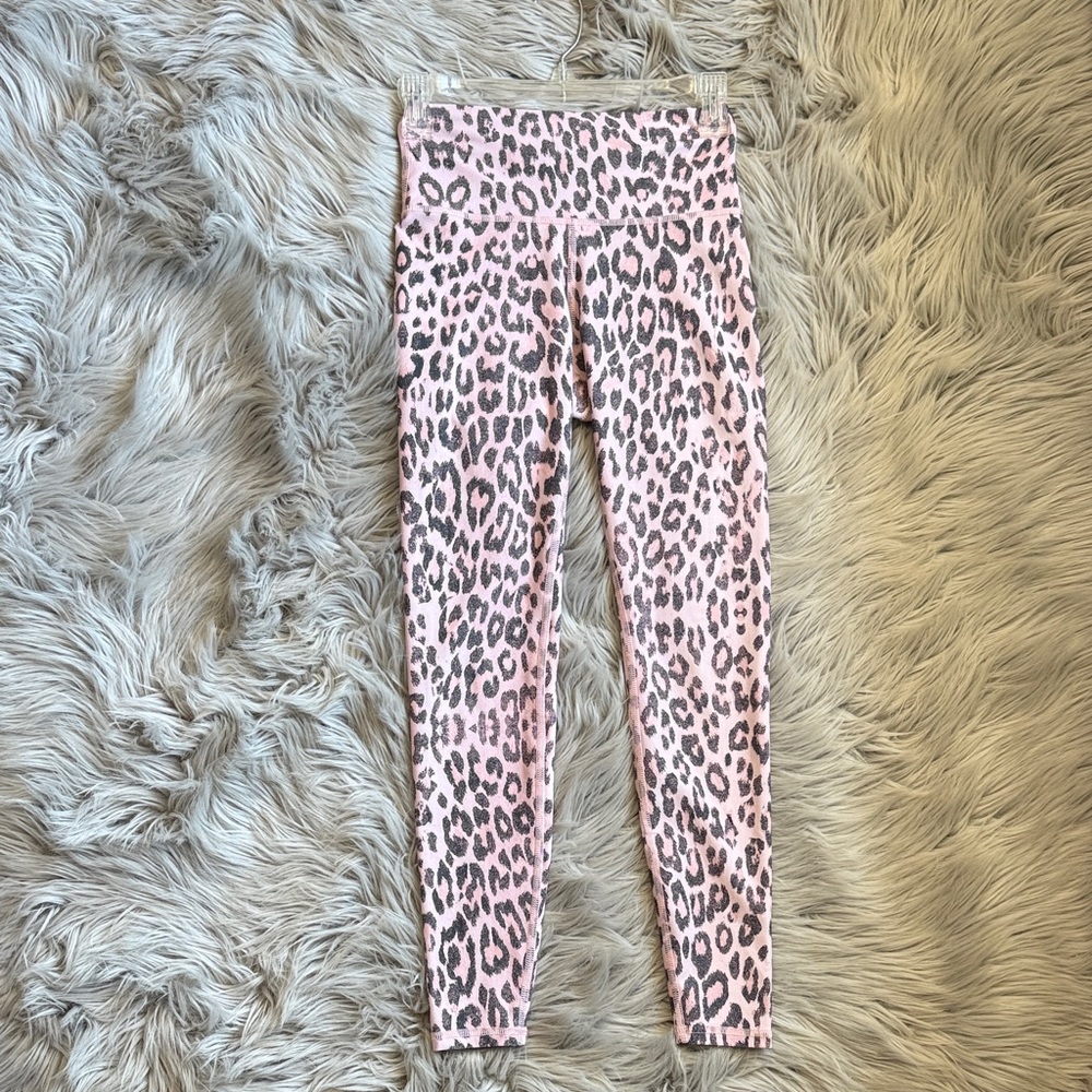 Savvi Juniors Pink Leopard Print High-Waist Leggings